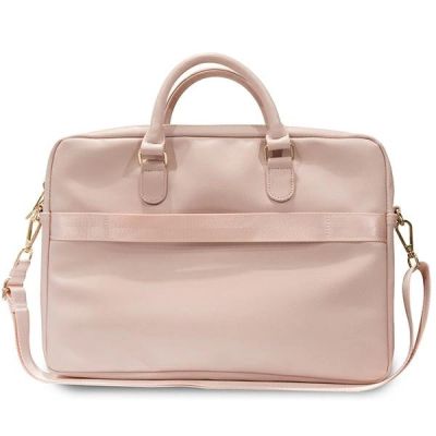 3. Torba Guess Triangle 4G na laptopa 16" - różowa