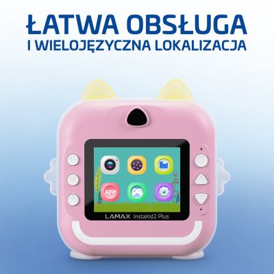 6. Aparat fotograficzny dla dzieci LAMAX InstaKid2 Plus, pink