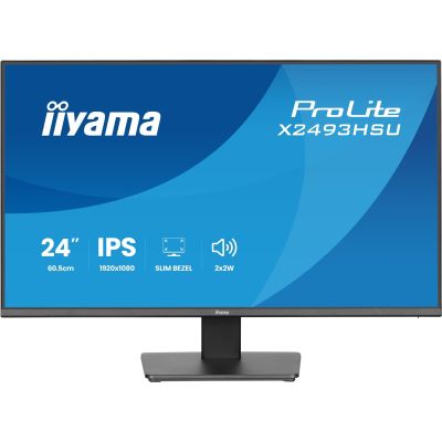 26. iiyama ProLite X2493HSU-B1 monitor komputerowy 60,5 cm (23.8") 1920 x 1080 px Full HD LED Czarny