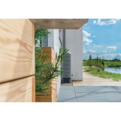 3. ZBIORNIK POJEMNIK NA WODĘ DESZCZÓWKĘ SET TENSO 120L SMOOTH GRAY