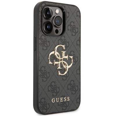 4. Etui Guess 4G Big Metal Logo na iPhone 15 Pro - szare