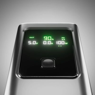 3. Powerbank SBS 20000mAh PD 100W z wyświetlaczem LCD - szary