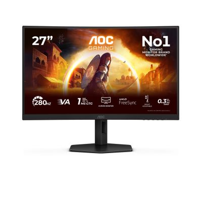 32. Monitor komputerowy AOC 27" G4 C27G4ZXU 68,6cm 1920 x 1080 px Full HD LED Czarny