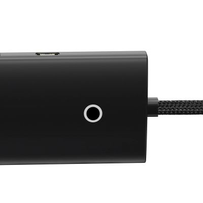 3. Baseus Lite Series przejściówka HUB USB Typ C - 4x USB 3.0 25cm czarny (WKQX030301)