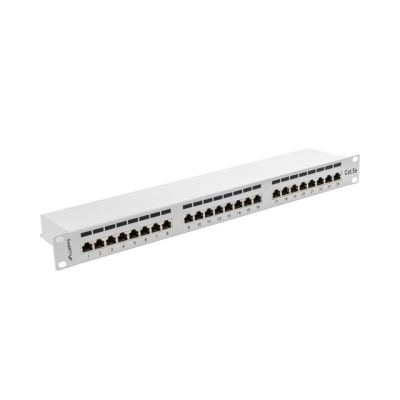 2. Patch panel Lanberg PPS5-1024-S (1U; 19"; kat. 5e; FTP; 24xRJ-45)
