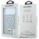 8. Etui Karl Lagerfeld with Ring Stand 360 Karl Head Pin MagSafe na iPhone 18 Pro / 17 Pro - szare