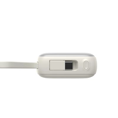6. Powerbank Joyroom JR-PBF27 10000mAh 22.5W z wbudowanymi kablami USB-C i Lightning - biały