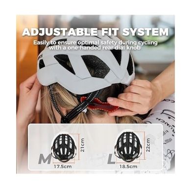 2. Rockbros kask rowerowy 10110039002 biały M (54-58)