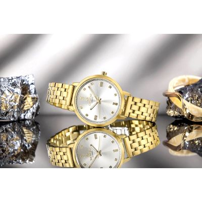 7. Zegarek Damski Giewont Sapphire Złoto Srebrny GW7370-B2