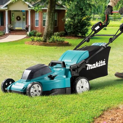 8. Makita DLM481Z kosiarka Kosiarka do trawnika typu push Bateria Czarny, Niebieski, Metaliczny