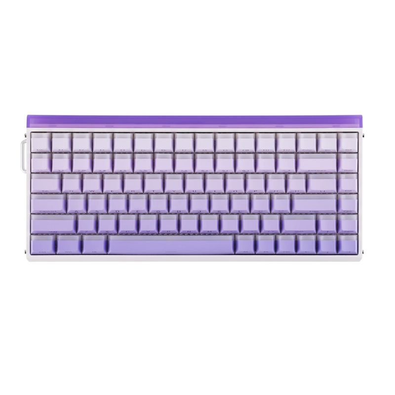 8. Klawiatura gasket HERO84 HE White+Purple+Gradient+LIGHT JadeKing switch RGB AULA