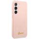 4. Etui Guess Silicone Script Metal Logo na Samsung Galaxy S23+ - różowe