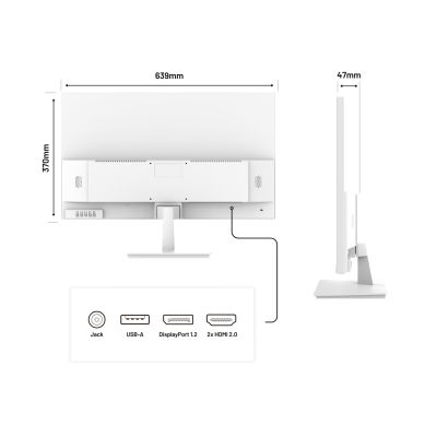 12. Monitor JAPANNEXT 71,1cm JN-IPS280UHD60F-P-W 16:9 HDMI/DP UHD