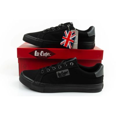 9. Lee Cooper buty sportowe męskie trampki modne czarne wygodne