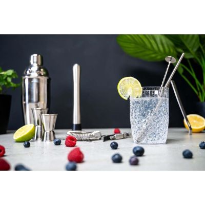 20. ZESTAW BARMAŃSKI 14 ELEMENTÓW SHAKER DO DRINKÓW SZCZYPCE ALPINA