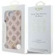 8. Etui Guess Peony Script Logo MagSafe na  iPhone 16e - brązowe