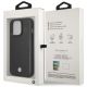 8. Etui BMW Leather Diamond Pattern na iPhone 14 Pro - czarne