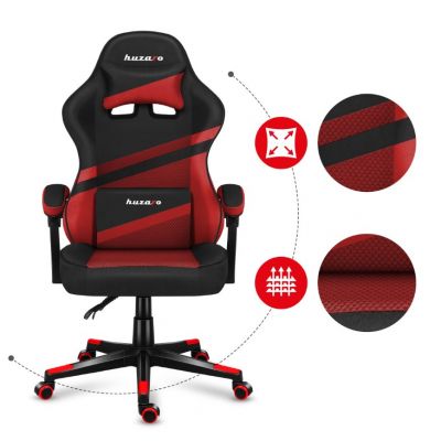 2. Fotel gamingowy Huzaro Force 4.4 Red Mesh