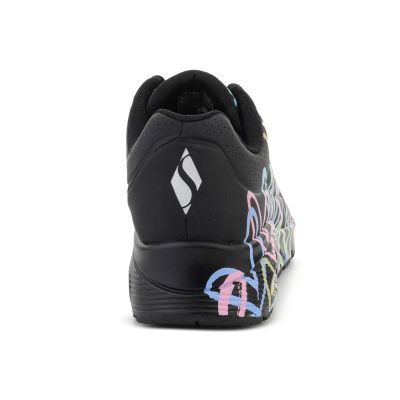 5. SKECHERS UNO-SPREAD THE LOVE BLACK/PURPLE/TURQUI 155507-BPTQ