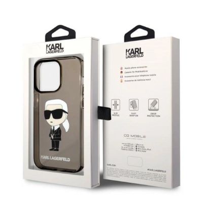 8. Etui Karl Lagerfeld Ikonik Karl na iPhone 14 Pro - czarne