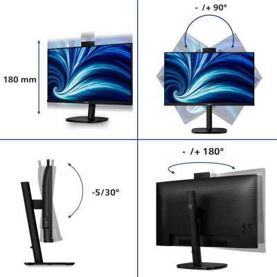 21. Philips 3000 series 32B2U3601H/00 monitor komputerowy 80 cm (31.5") 2560 x 1440 px Quad HD LCD Czarny