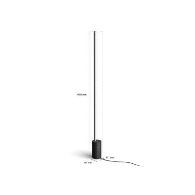 3. Lampa podłogowa Philips Hue Gradient Signe w kolorze czarnym