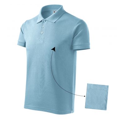 4. Koszulka polo Malfini Cotton M MLI-21215 błękitny