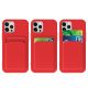 10. Card Case silikonowe etui portfel z kieszonką na kartę dokumenty do Samsung Galaxy A72 4G bordowy