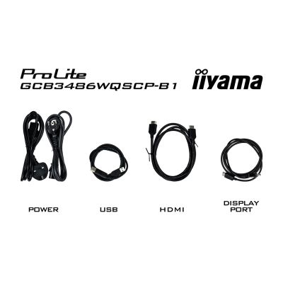 42. Monitor iiyama GCB3486WQSCP-B1 34" VA 3440x1440 500cd/m2 0,4ms 2xHDMI 2xDP USB