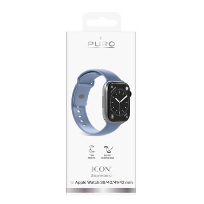 10. Pasek Puro Icon na Apple Watch 38/40/41/42mm - niebieski