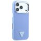 4. Etui Guess Grained Triangle Logo MagSafe na iPhone 18 Pro Max / 17 Pro Max - niebieskie