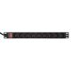 11. GEMBIRD LISTWA ZASILAJĄCA RACK (PDU) 9 GNIAZD FR, 1U, 16A, WTYK FR, 2M