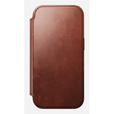 6. NOMAD Modern Leather Folio - skórzane etui do iPhone 17 Pro kompatybilne z MagSafe, skóra Horween (olde dublin)