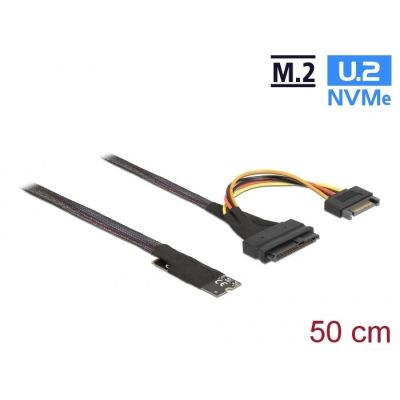 2. Adapter NVMe Delock M.2 Key M zu U.2 SFF-8639 NVMe Adapter 50cm