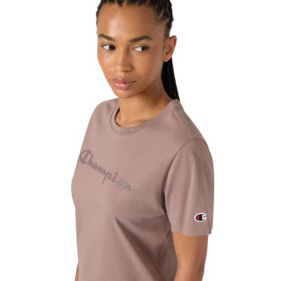 4. Koszulka damska Champion Short Sleeve ciemny beż 119125 MS513