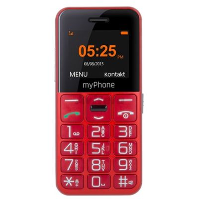 2. myPhone Halo Easy 4,32 cm (1.7") 70 g Szary, Czerwony Telefon dla początkujących