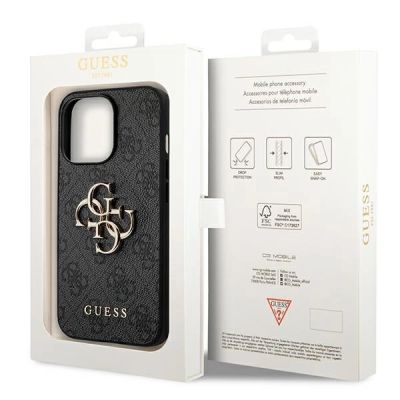 8. Etui Guess 4G Big Metal Logo na iPhone 14 Pro - szare