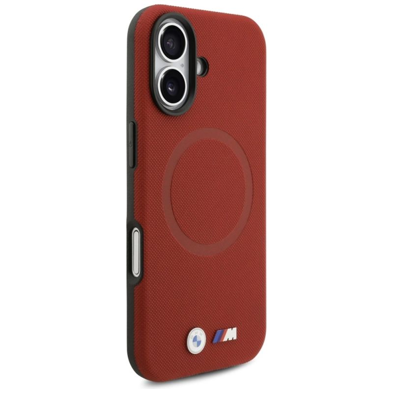 4. Etui BMW M FW Metal Logo MagSafe na iPhone 17 - czerwone