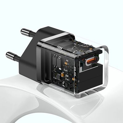 13. Ładowarka sieciowa Baseus GaN5 30W z kablem 100W USB-C do USB-C - czarna