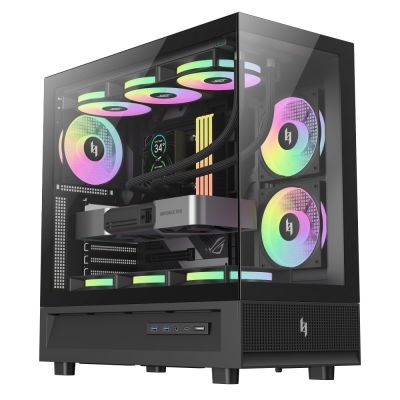8. GameMax NEX C51 BK zabezpieczenia & uchwyty komputerów Czarny