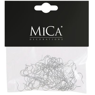 3. HACZYKI DO BOMBEK METALOWE 50SZT SREBRNE MICA
