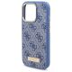 6. Etui Guess 4G Logo Plate MagSafe na iPhone 16 Pro Max - niebieskie
