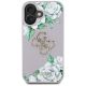 3. Etui Guess Grained Roses Big 4G logo na iPhone 16 - fioletowe