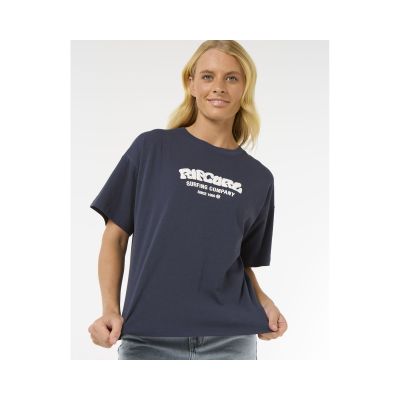 2. Koszulka RIP CURL Surf Puff Relaxed Tee granatowy