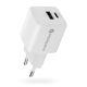 EVERACTIVE ŁADOWARKA SIECIOWA GAN 1 X USB, 1 X USB-C QUICK CHARGE 3.0 20W BIAŁA SC-330Q