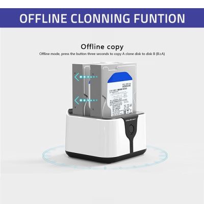 3. QOLTEC STACJA DOKUJĄCA DO DYSKÓW HDD SSD 2.5" 3.5" | SATA III | USB 3.0 | SUPER SPEED 5GB/S | Z FUNKCJĄ KLONOWANIA OFFLINE
