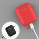 4. Etui do AirPods 2 / AirPods 1 silikonowy miękki pokrowiec na słuchawki + brelok karabińczyk zawieszka różowy (case D)