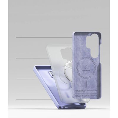 6. Etui Ringke Silicone MagSafe na Samsung Galaxy S26 Ultra - fioletowe