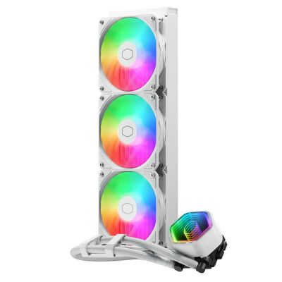 3. Cooler Master MasterLiquid 360 Core II White Procesor Zestaw do chłodzenia płynami 12 cm Biały 1 szt.