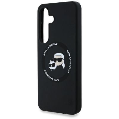 6. Etui Karl Lagerfeld Silicone Double Heads And Circle MagSafe Samsung Galaxy S25 Plus czarny
